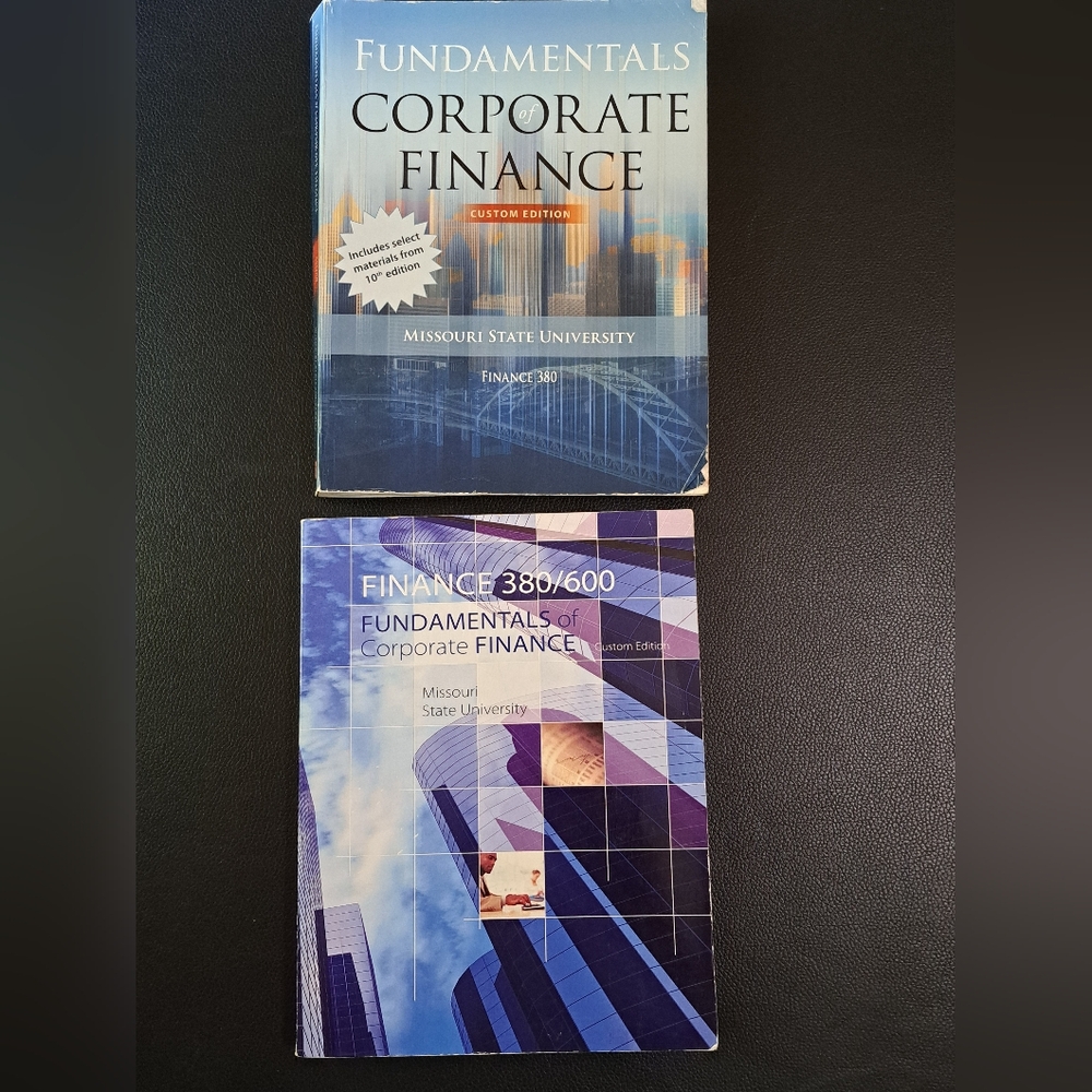 Fundamentals of Corporate Finance, Custom Editions, 2 textbooks, LIKE NEW